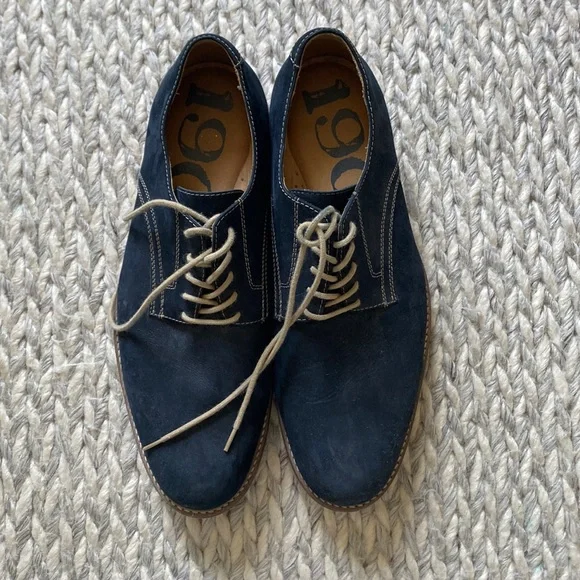1901 | Shoes | Mens Blue Suede Oxfords Size 2m Great  display picture 3